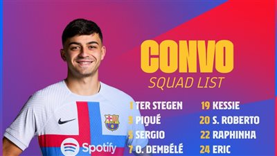 قائمة برشلونة لمواجهة إنتر ميلان في دوري أبطال أوروبا