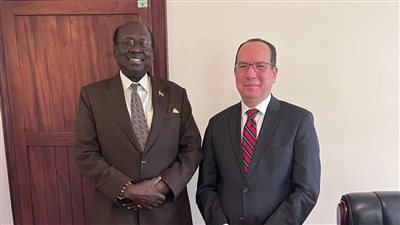 سفير مصر في جنوب السودان يلتقي وزير شؤون الرئاسة