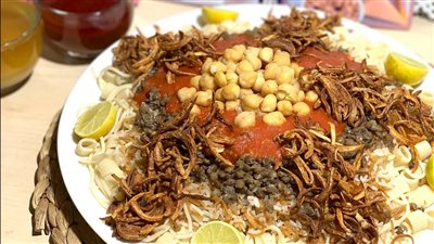 طريقة عمل الكشري المصري فاطمة أبو حاتي.. وصفة جديدة بالفيديو