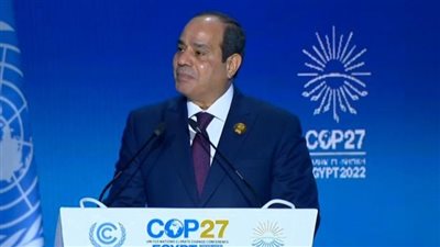  السيسي: نجتمع اليوم للتباحث بشأن إحدى أكثر القضايا العالمية أهمية وهي تغير المناخ (صور)