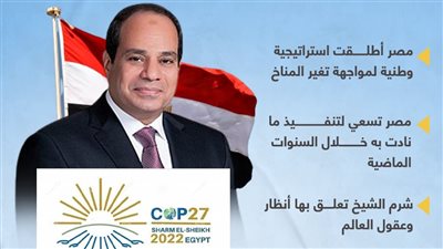 أبرز رسائل السيسي خلال افتتاح قمة المناخ في شرم الشيخ 