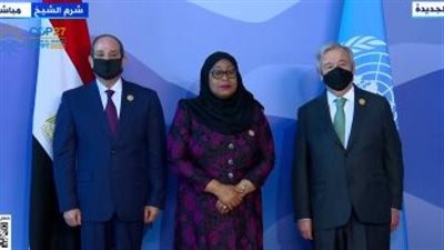 السيسي يلتقي رئيسة تنزانيا على هامش قمة المناخ