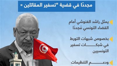 زعيم النهضة الإخوانية أمام القضاء التونسي مجددًا في قضية 
