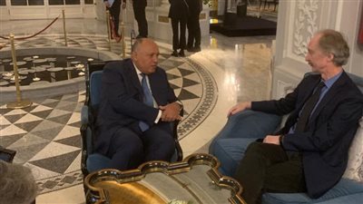 وزير الخارجية يلتقي المبعوث الأممي لسوريا ويؤكد على ضرورة الحل السياسي للأزمة