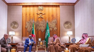 ولي العهد السعودي يبحث التعاون الثنائي مع رئيس جزر القمر