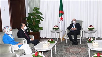 الرئيس الجزائري يلتقي وزيرَ الخارجية التركي