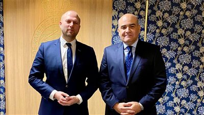 سفير مصر لدى هولندا يلتقي رئيس لجنة العلاقات الخارجية بالبرلمان الهولندي