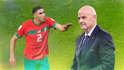 ماذا قال أشرف حكيمي لرئيس الفيفا أثناء المشادة بعد مباراة المغرب وكرواتيا؟