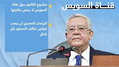 رئيس البرلمان المصري يحسم الجدل حول قناة السويس (إنفوجراف)