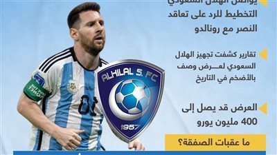 ردًا على صفقة رونالدو.. الهلال السعودي يُخطط للتعاقد مع ميسي (انفوجراف)
