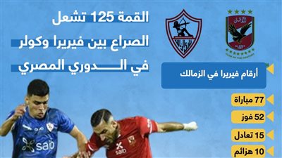 القمة 125 تشعل الصراع بين فيريرا وكولر في الدوري المصري (انفوجراف)