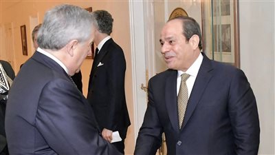 السيسي يلتقي أنطونيو تاياني نائب رئيس الوزراء ووزير خارجية إيطاليا