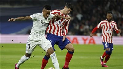 أتلتيكو مدريد يُنهي الشوط الأول متقدمًا بهدف على ريال مدريد في الكأس