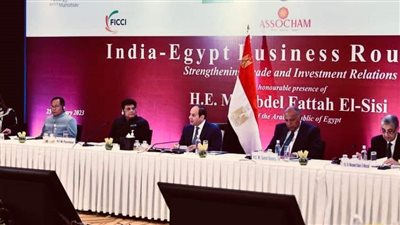 الرئيس السيسي يشارك في اجتماع موسع لرؤساء كبرى الشركات الهندية