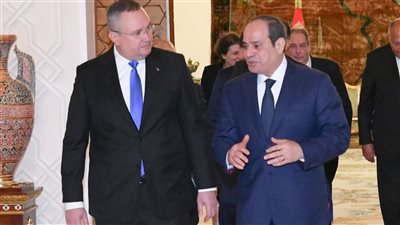 الرئيس السيسي يستقبل رئيس وزراء رومانيا