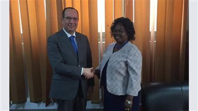 السفير المصري في جوبا يلتقي وزيرة الشئون البرلمانية بجنوب السودان