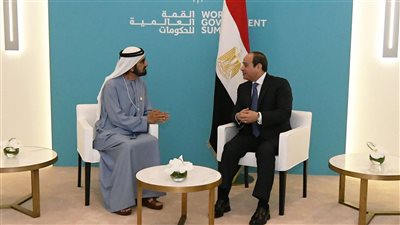 على هامش القمة العالمية للحكومات.. السيسي يعقد مباحثات مع محمد بن راشد 
