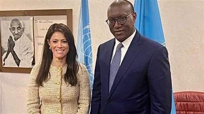 وزيرة التعاون الدولي تلتقي المستشار الخاص للأمين العام للأمم المتحدة للشئون الأفريقية ونائب رئيس بنك التنمية الأفريقي 